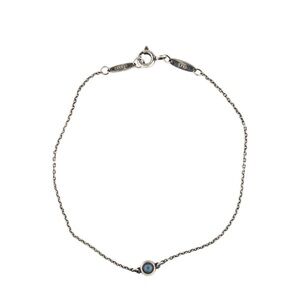 TIFFANY & COMPANY diamonds by the yard bracelet, aquamarine -sterling silver
